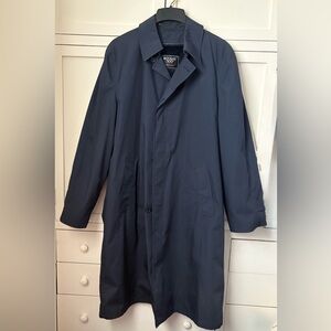 Botany 500 Classic Navy Trench Coat for Men